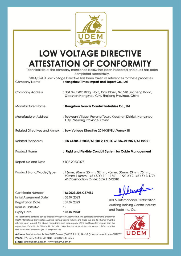 CE/EU LVD Attestation